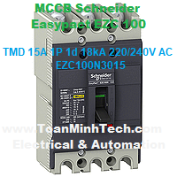 CB khối MCCB Schneider - Easypact EZC 100 - TMD 15A 1P 1d 18kA 220/240V AC - EZC100N3015